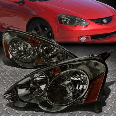 ДЛЯ 02-04 ACURA RSX ЗАКОПЧЕННЫЙ КОРПУС, ЯНТАРНЫЙ УГОЛ НАКЛОНА ФАР, СМЕННЫЕ ГОЛОВНЫЕ ФОНАРИ