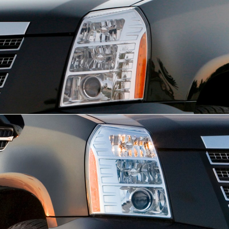 1Pair Front Clear Headlamp Headlight Lens Covers For Cadillac Escalade 2007-2014
