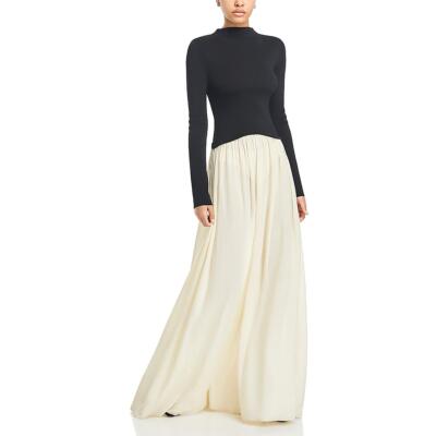 Solid & Striped Womens The Soglio Black-Ivory Full Length Maxi Dress S BHFO 7132