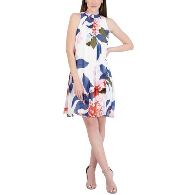 Signature By Robbie Bee Womens White Mini Sheath Dress Petites 14P BHFO 5763