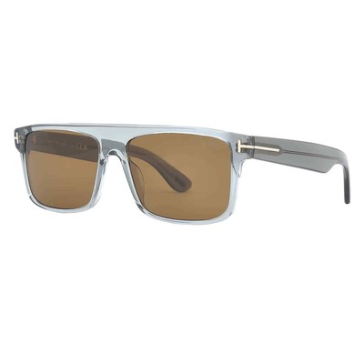 Pre-owned Tom Ford Philippe Amber Browline Men's Sunglasses Ft0999 20e 58 Ft0999 20e 58 In Orange