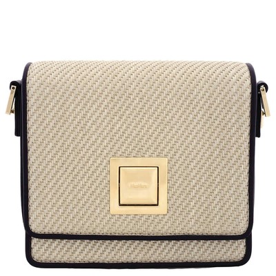 Pre-owned Max Mara Straw Mm Shoulder Bag In Sand Mmbagsstraw 007