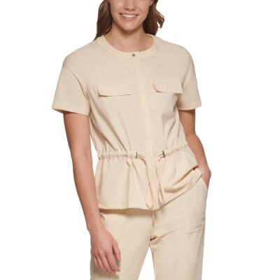 

Calvin Klein Женская куртка с кулиской на талии Рубашка на пуговицах BHFO 9451, Wheat