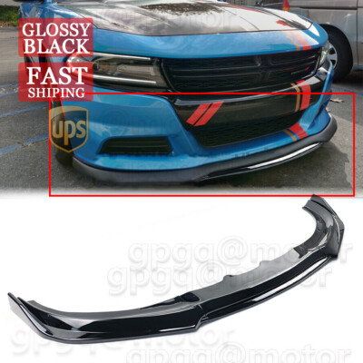 For Dodge Charger R/T SXT Base 15-23 V3 Style Front Bumper Lip Splitter Spoiler