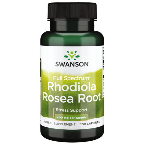 Swanson Full Spectrum Rhodiola Rosea Root, энергия и помощь при стрессе, 400 мг (100 капсул)
