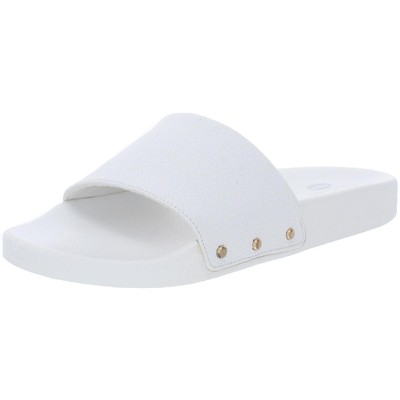 Dr. Scholls Shoes Womens Pisces White Slide Sandals 11 Medium (B,M) BHFO 7788