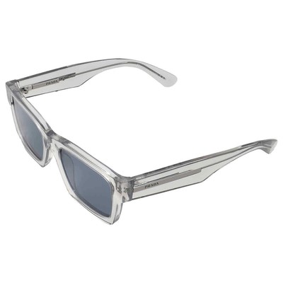 Pre-owned Prada Blue Rectangular Men's Sunglasses Pr 25zs U430a9 53 Pr 25zs U430a9 53