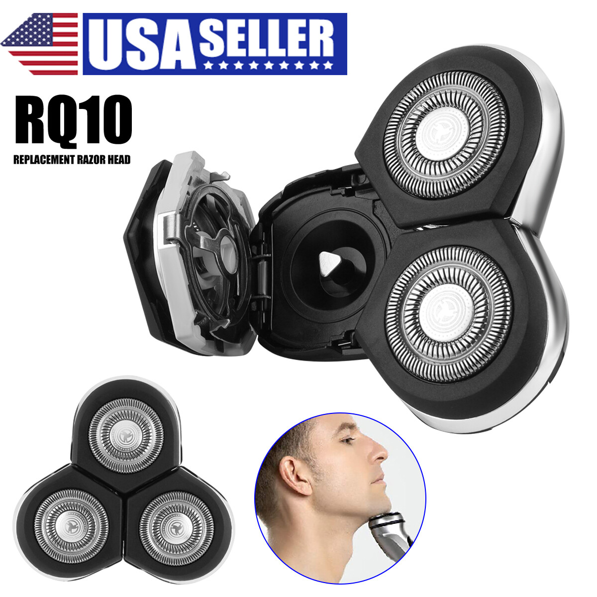Replacement Shave Head For Philips Norelco Sh90 S9000 S7000 Rq10 Rq12