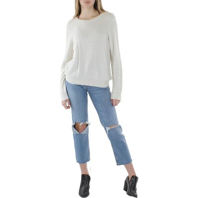 

Женский белый пуловер тенселевой вязки Eileen Fisher, свитер  BHFO 3749, Кость