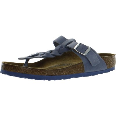 Birkenstock Женские синие сандалии из искусственной кожи Gizeh 40 BHFO 8112