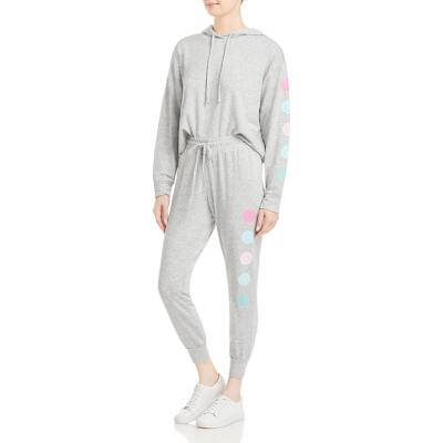 

Ava + Esme Женский серый укороченный комплект из 2 предметов с капюшоном  BHFO 0155, Grey