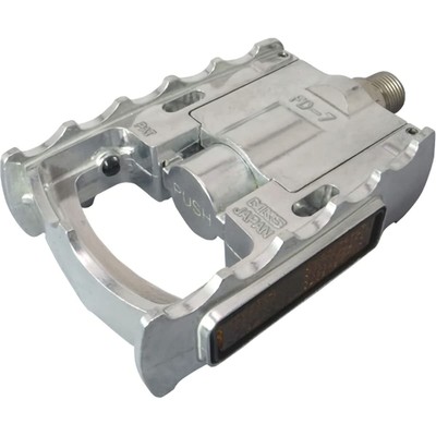 MKS(Mikashima)Pedal FD-7 Foldable Pedal Left/Right Set Silver Made in Japan