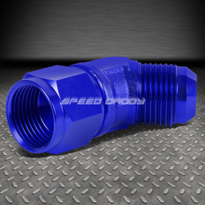 10AN AN-10 5/8 МУЖСКОЙ ЖЕНСКИЙ 45-ГРАДУСНЫЙ ШТУЦЕР ДЛЯ ПЕРЕГОРОДКИ С СИНЕЙ АЛЮМИНИЕВОЙ ОТДЕЛКОЙ