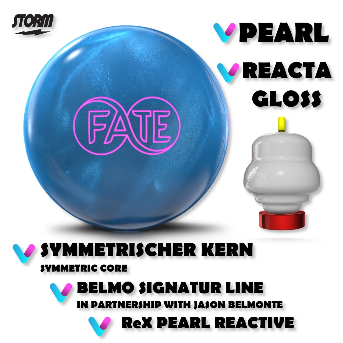 Bowling Ball Storm Fate - Jason Belmonte Edition - New IN Box Last Weight