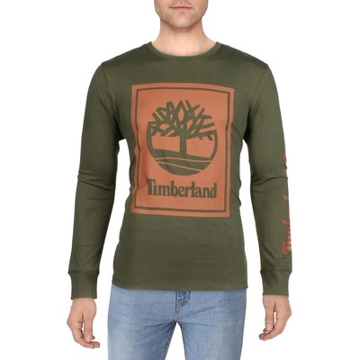 

Мужская зеленая хлопковая футболка с логотипом Timberland  BHFO 3095, Зеленый