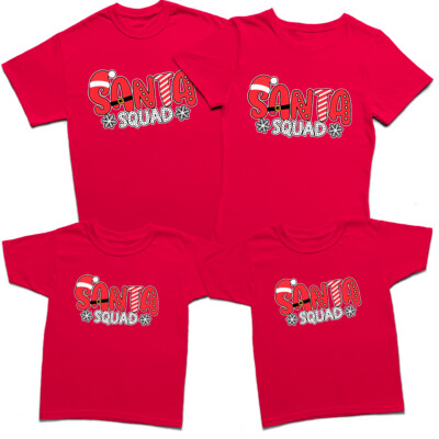 Elf Santa Squad Sarcastic Navidad Family Matching Holiday Fun T-Shirt