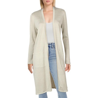 

Женский кардиган бежевого цвета из органического льна Eileen Fisher, топ  BHFO 0736, Кость