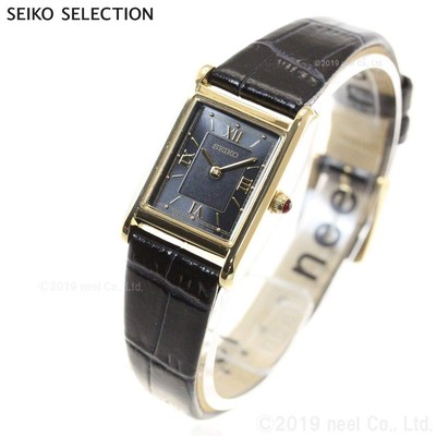 Pre-owned Seiko Selection Nano Universe Stpr070 Black Gold Solar Women's Watch With Box