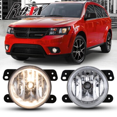 Fog Lights For 2010-2020 Dodge Journey / 2014-2018 Jeep Cherokee w/Wiring+Switch