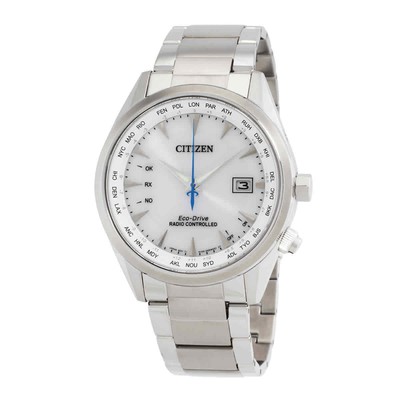 Pre-owned Citizen Perpetual World Time Gmt White Dial Men's Watch Cb0270-87a