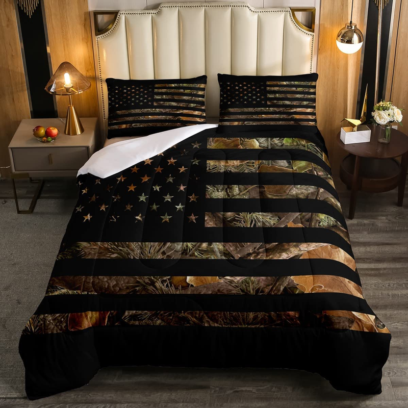 Full,military Hunting Bedding Set Rustic