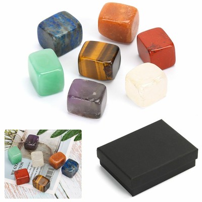 7 Chakra Healing Crystals Gemstones Block Polished Tumbled Palm Stones Reiki US