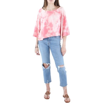 

Женская уютная толстовка Anthropologie Maronie Pink Tie-Dye Loungewear  BHFO 6696, Pink/white