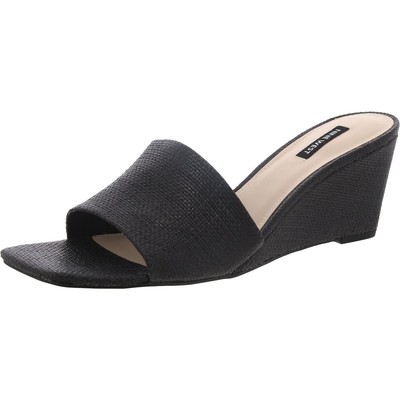 Женские босоножки Nine West WN Kerina 2 черного цвета на танкетке, размер 12, средний (B, M), BHFO 1783