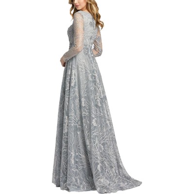 Женское официальное вечернее платье Mac Duggal с цветочной вышивкой, BHFO 7988