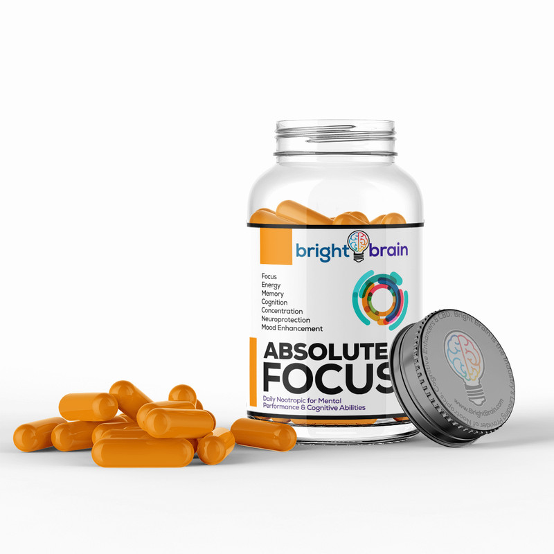 Bright Brain Absolute Focus Supplement - #1 Nootropic For Focus,