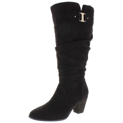 Dr. Scholl's Shoes Womens Devote Faux Suede Tall Riding Boots Shoes BHFO 8177