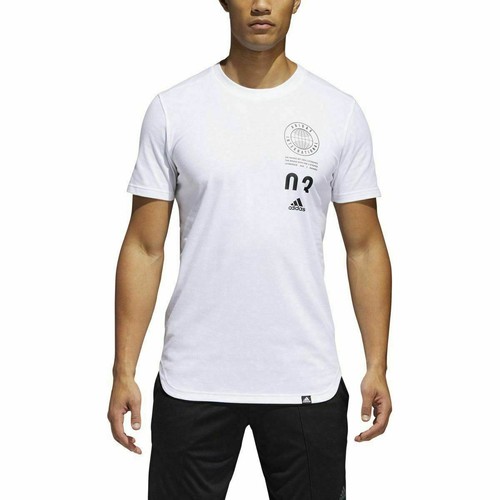 [CY6337] Мужская футболка Adidas Stack Scoop - белый черный