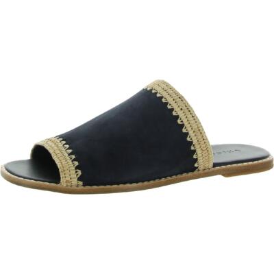 

Женские синие замшевые шлепанцы Vince с открытым носком 7,5, средние (B,M) BHFO 2553, Coastal suede, PADMORE