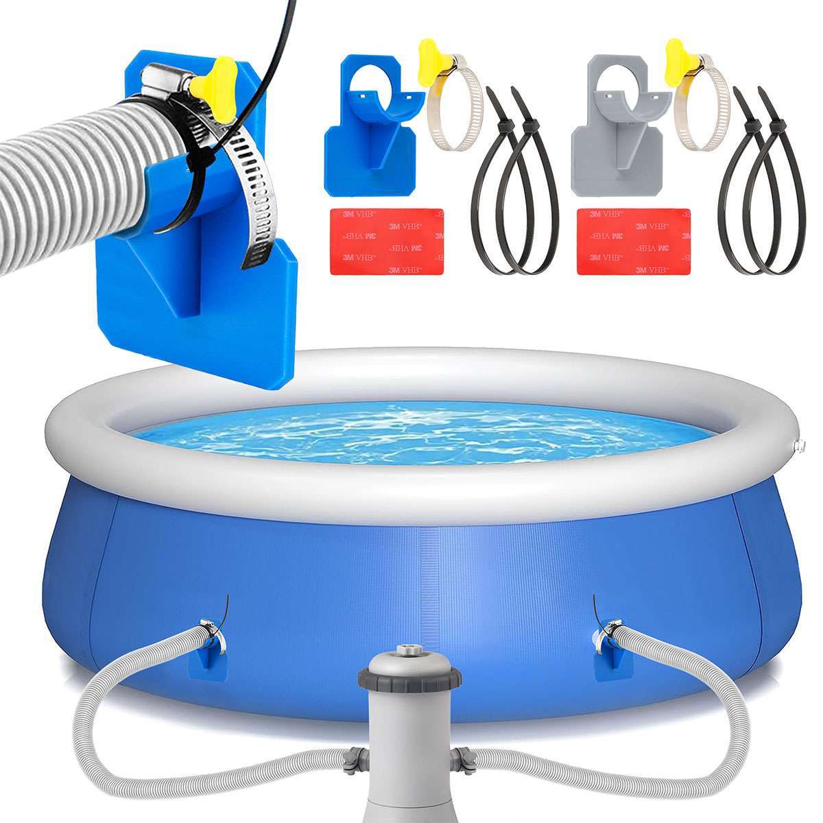 Swimming Pool Pipe Holder Mount for Intex Above Ground Hose Bracket Tool Lots