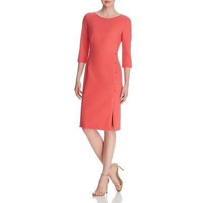 Женское платье-футляр BOSS Hugo Boss Dikena оранжевого цвета с заклепками Ponte 2 BHFO 4107
