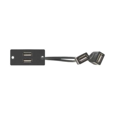 Kramer Electronics WU-2AA Вставка настенной панели Dual USB-A — Dual USB-A, черная