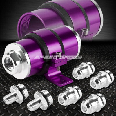 AN6 / AN8 /AN10 ФИОЛЕТОВЫЙ АЛЮМИНИЕВЫЙ РЯДНЫЙ ТОПЛИВНЫЙ ФИЛЬТР ИЗ АЛЮМИНИЕВОЙ ЗАГОТОВКИ ТОЛЩИНОЙ 30 МИКРОН + КРОНШТЕЙН