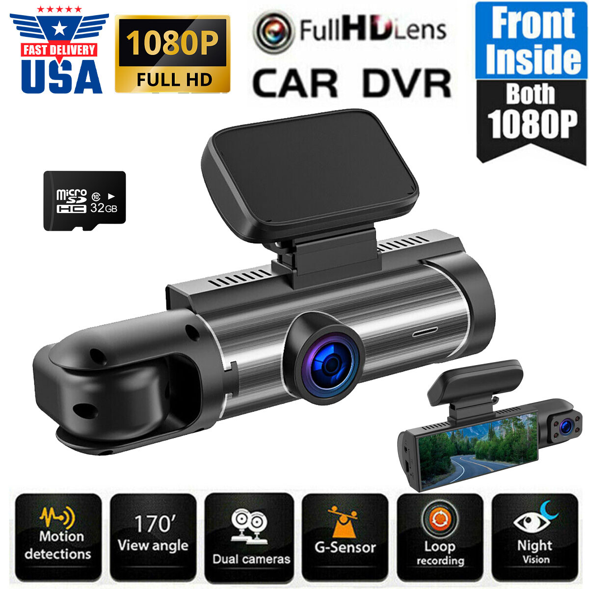 Car Camera Hd 1080p 4k Car Dvr Video G-sensor