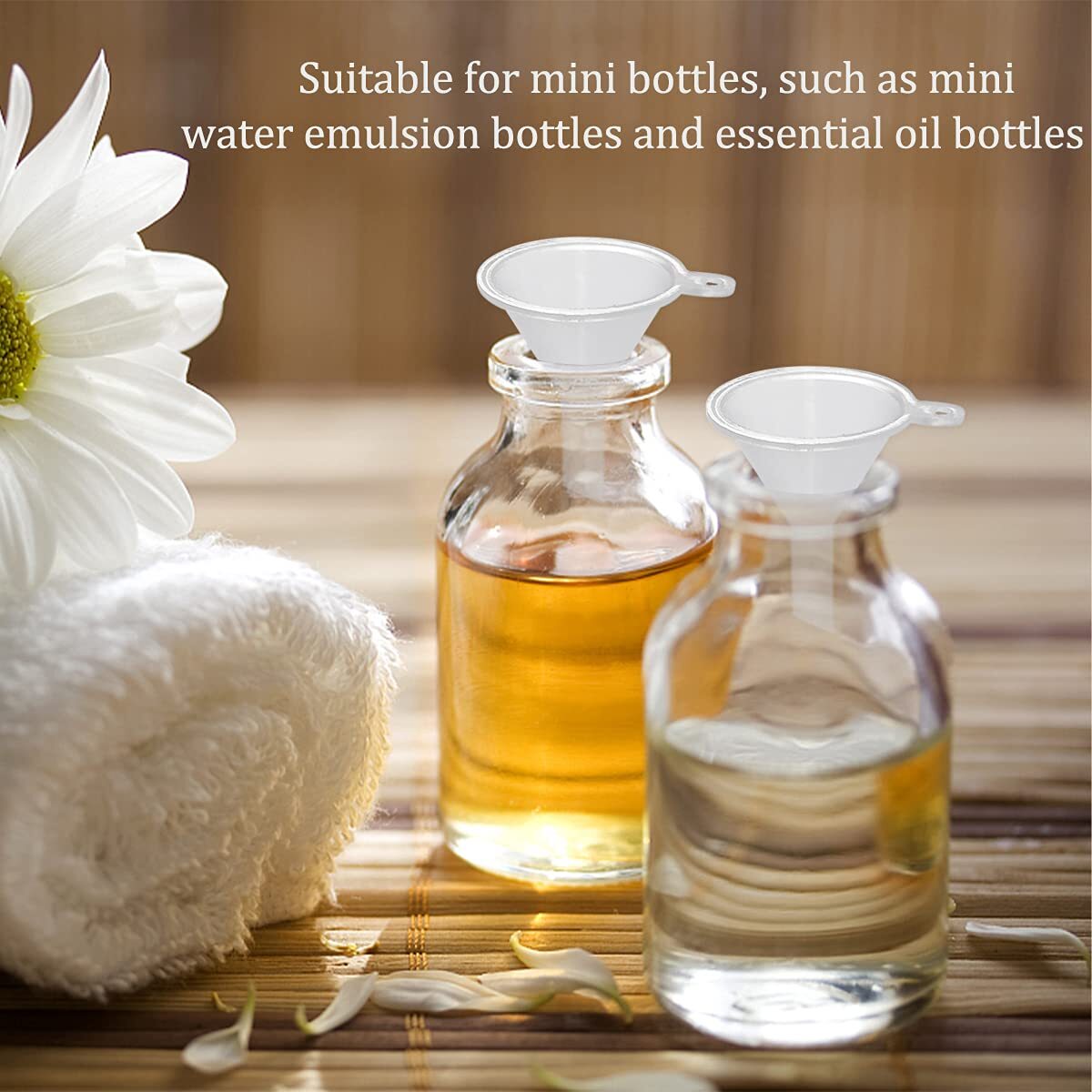 20/40/60PC Small Plastic For Perfume Diffuser Bottle Mini Liquid Oil Funnels Lab