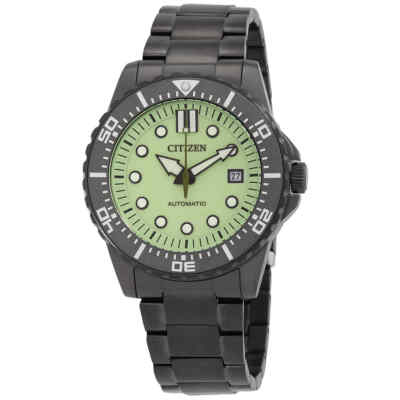 Pre-owned Citizen Mechanical Automatic Green Dial Watch Nj0177-84x
