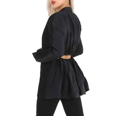Pre-owned Burberry Black Wool And Taffeta Cut-out Back Tuxedo Jacket
