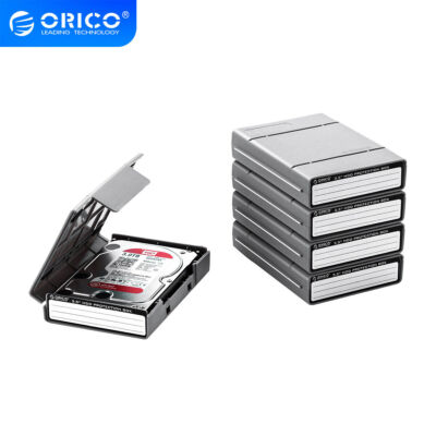 ORICO 5PC 3.5'' Hard Drive Case Protective Box Anti-Static Shockproof for Travel