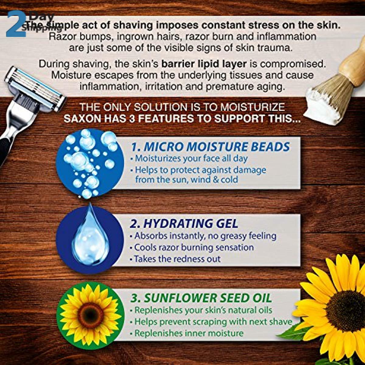 Saxon Post Shave Cream with Micro Moisturizing and Conditioning Beads