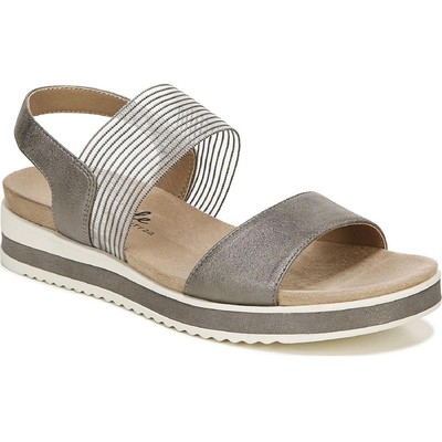 LifeStride Womens Zing Silver Flatform Sandals Shoes 11 Medium (B,M) BHFO 1862