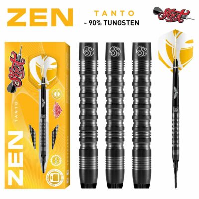 Shot Darts Zen Tanto Soft tip 18 gram Darts 90% TUNGSTEN  Barrels NEW