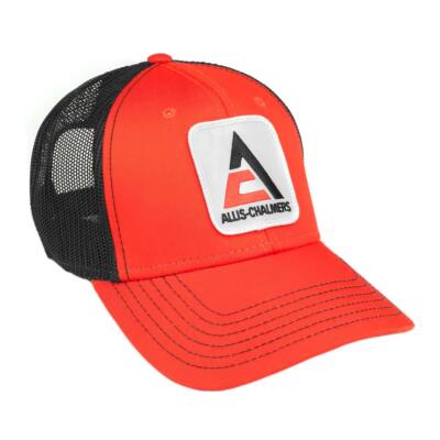 Modern Allis Chalmers Logo Orange with Black Mesh Back Adult Cap Snap NACOBM