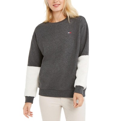 Джинсовая женская серая удобная толстовка Tommy Hilfiger Denim Loungewear L BHFO 1320