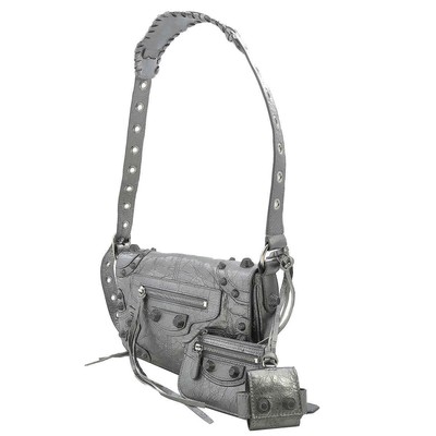 Pre-owned Balenciaga Silver Le Cagole Crossbody Bag 719082210n78115