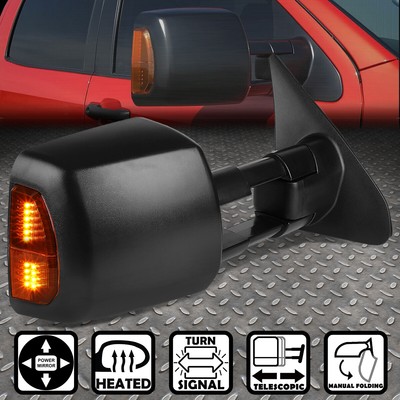 ДЛЯ 07-16 TOYOTA TUNDRA С ЭЛЕКТРОПРИВОДОМ + ОБОГРЕВОМ + СВЕТОДИОДНЫМ СИГНАЛОМ ПОВОРОТА ПРАВОГО БОКОВОГО БУКСИРОВОЧНОГО ЗЕРКАЛА