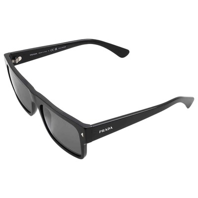 Pre-owned Prada Polarized Black Browline Men's Sunglasses Pr A10s 16k08g 59 Pr A10s 16k08g